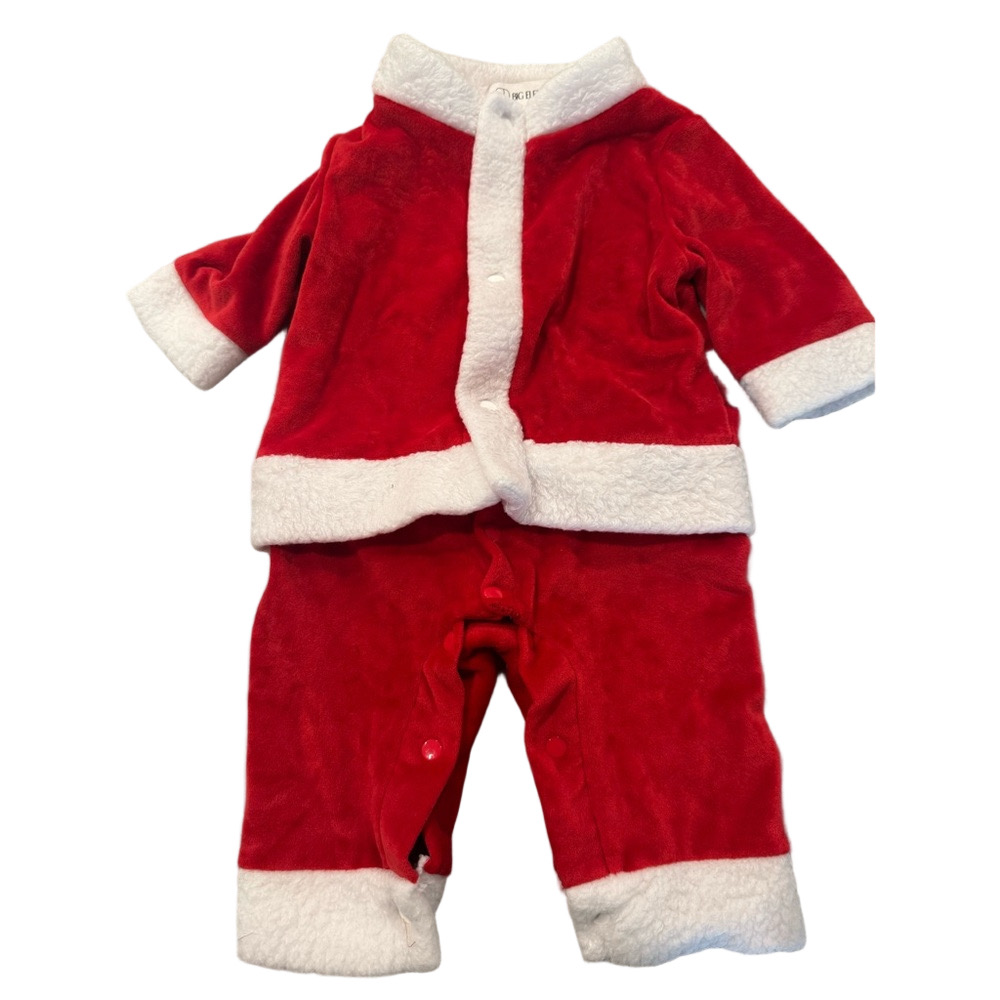 Baby Santa Outfit with White Trim